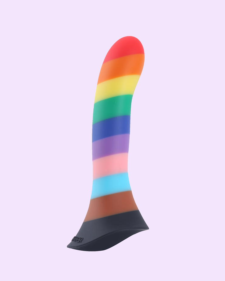 Pride Fusion Silicone Strap-On Dildo | Made by Lesbians Pride Fusion Silicone Strap-On Dildo | Made by Lesbians