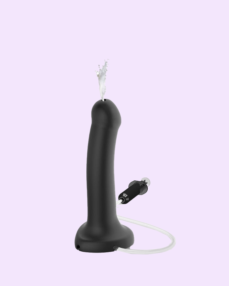 Squirting Silicone Strap On Dildo