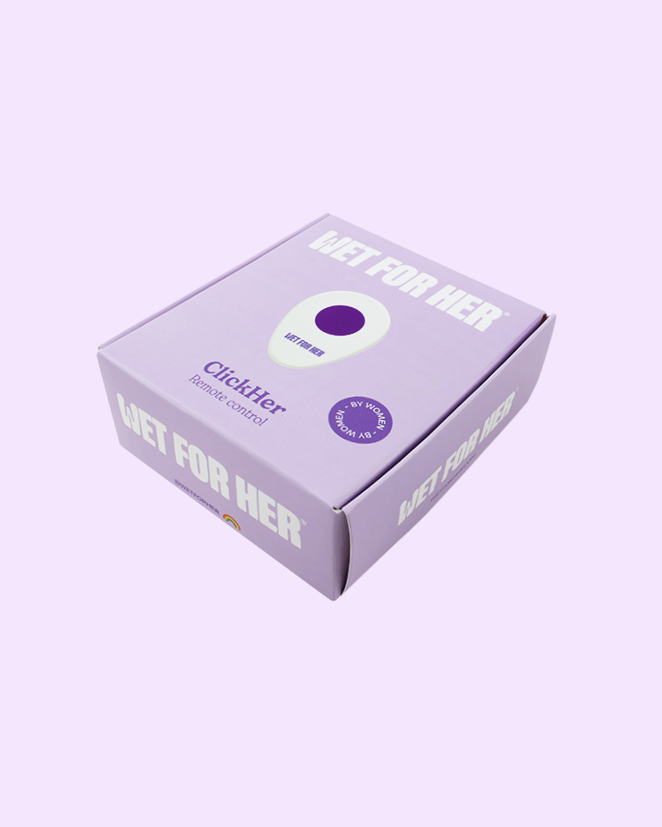 Dark Purple | ClickHer Remote Control by Wet For Her packaging box