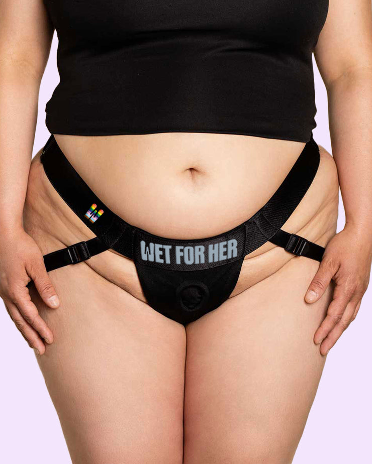 Light Blue | Plus Size Jock Style Adjustable Strap Harness 