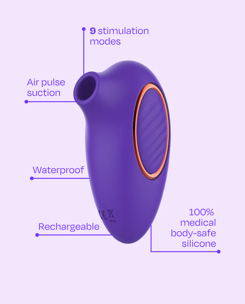AirMe Clit Air Pulse suction vibrator - Wet For Her AirMe Clit Air Pulse suction vibrator - Wet For Her