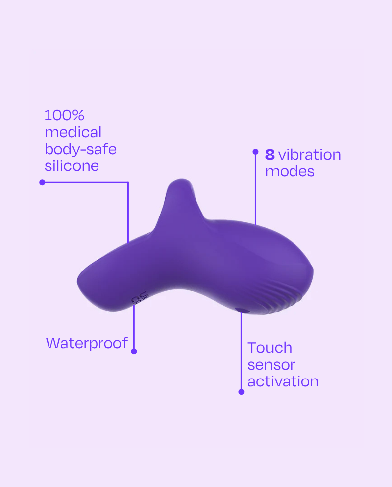 FlickMe - Mini Rechargeable Finger Ring Vibrator | Wet For Her FlickMe - Mini Rechargeable Finger Ring Vibrator | Wet For Her