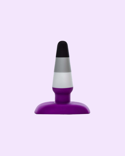 Ace Asexual Pride Silicone Anal Plug - 4.25 - Wet For Her Ace Asexual Pride Silicone Anal Plug - 4.25 - Wet For Her