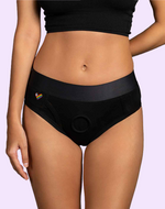 RideHer Brief - Underwear Strap-On Harness View 1