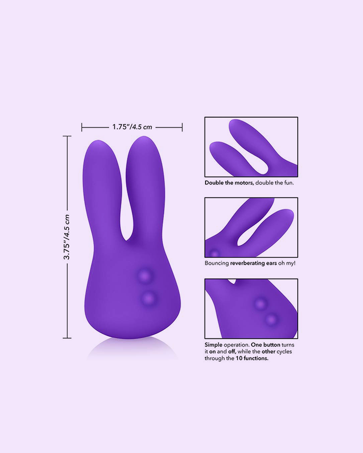 Bunny Silicone Fluttering Vibrator - Purple | Wet For Her Bunny Silicone Fluttering Vibrator - Purple | Wet For Her