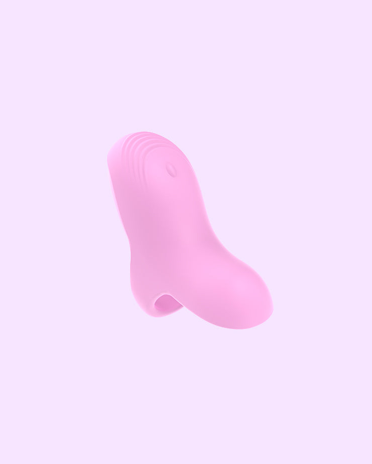 Pink | Ergonomic purple touch-sensor finger vibrator FlickMe