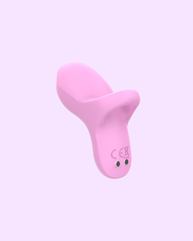 Pink | Ergonomic purple touch-sensor finger vibrator FlickMe