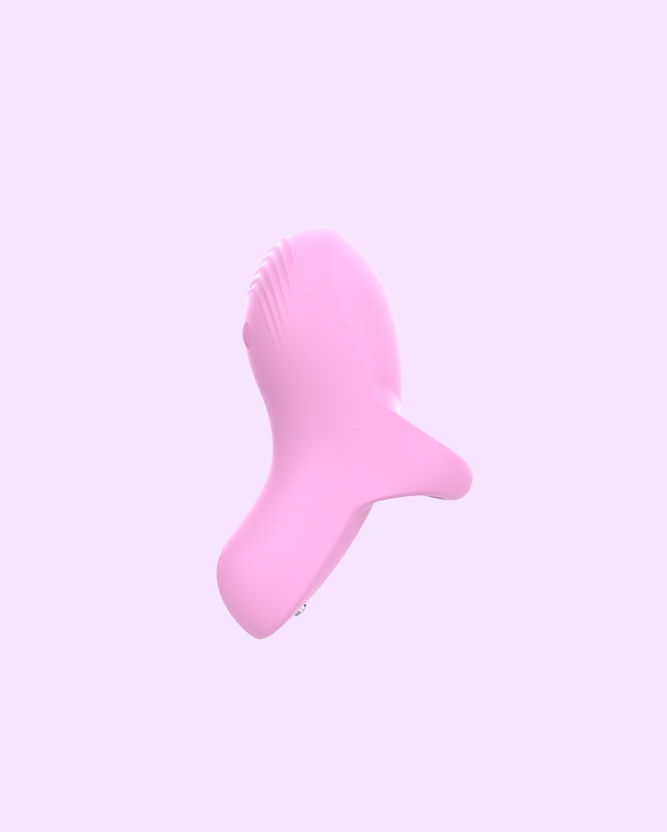 Pink | Ergonomic purple touch-sensor finger vibrator FlickMe features
