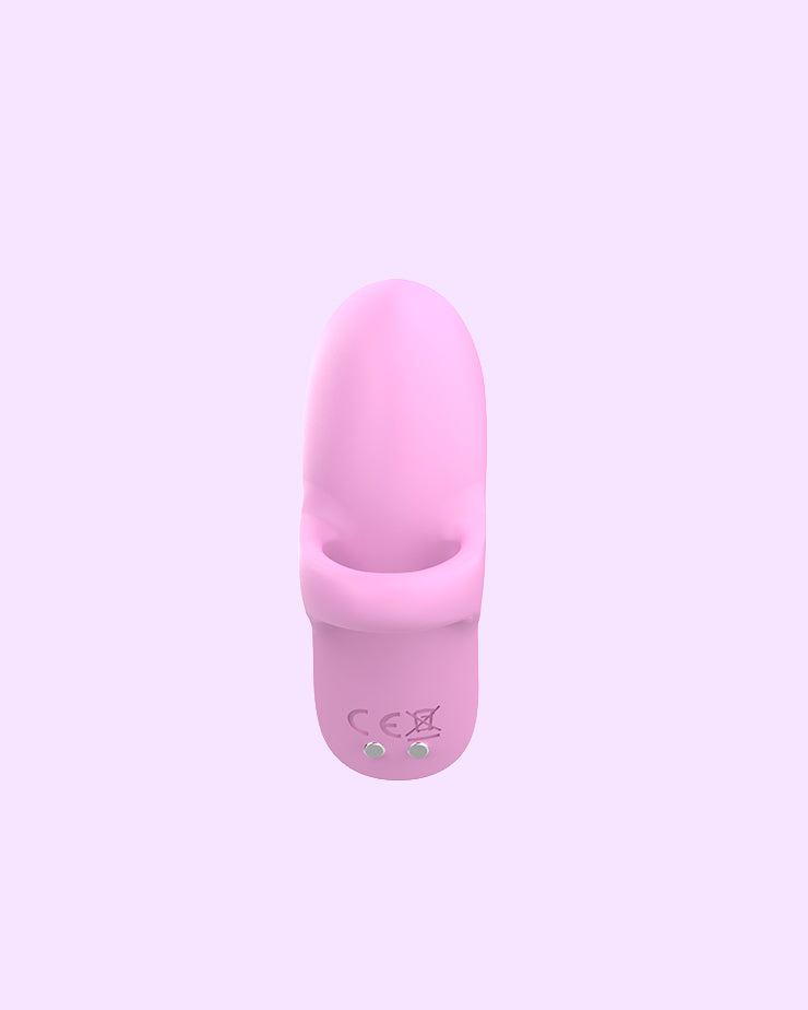 Pink | Ergonomic purple touch-sensor finger vibrator FlickMe