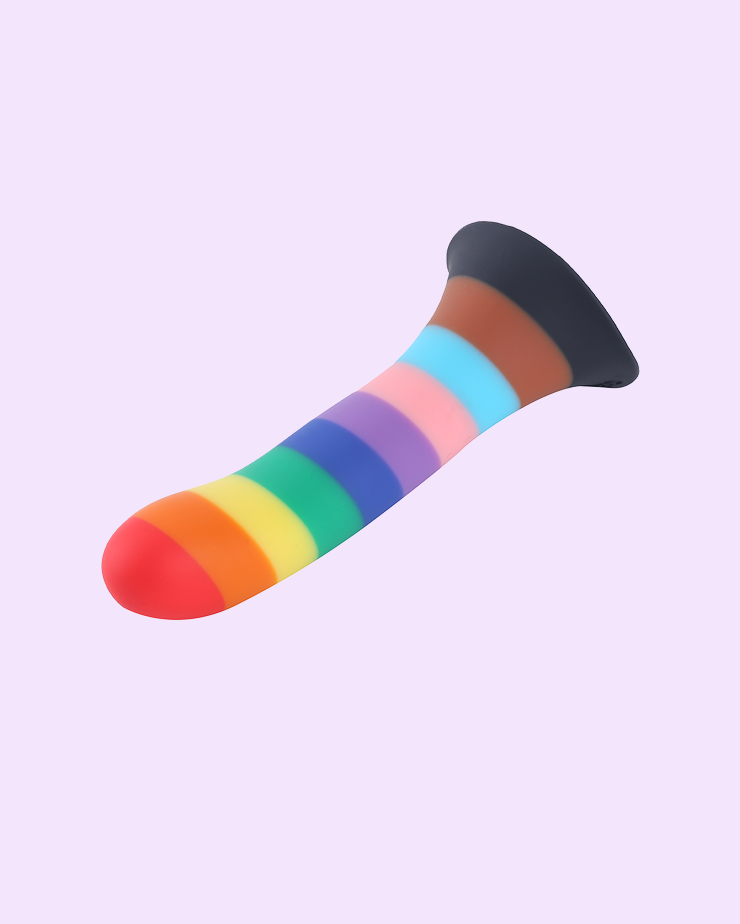 Pride Fusion Silicone Strap-On Dildo | Made by Lesbians Pride Fusion Silicone Strap-On Dildo | Made by Lesbians