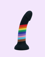 Rainbow Strap-On Dildo View 1