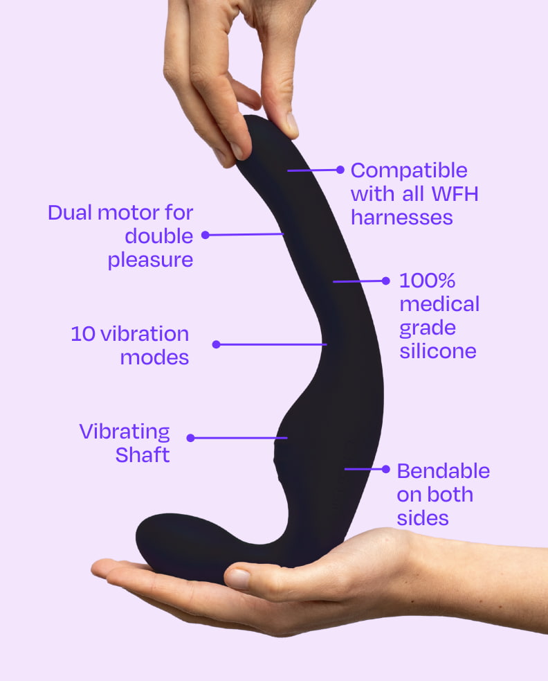 Vibrating double dildo with remote control - Wet For Her Vibrating double dildo with remote control - Wet For Her