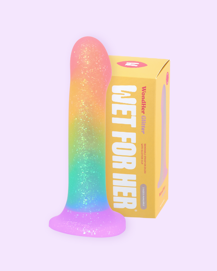 WondHer™ Glitter Bendable Strap on Dildo