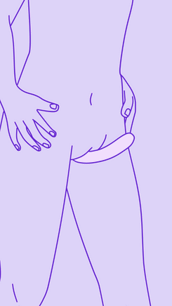 The longer shaft is designed for partner penetration. Engage your pelvic floor muscles to secure and maneuver the device in place during play.