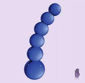 PLANETS GLASS DILDO BLUE OR WHITE 18CM