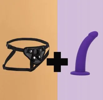 STRAP-ON FOR LESBIAN HARNESS ADJUSTABLE O'RING BLACK PLUS SIZE DILDO STRAP-ON LESBIAN SEX TOYS