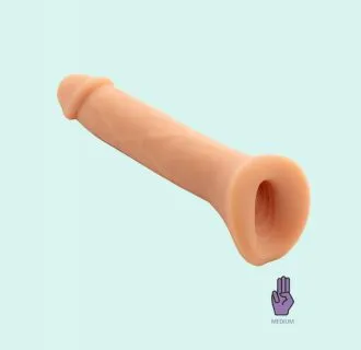 Milo Pack n Play Realistic Dildo with FTM Stroker Base - 6.3 inch