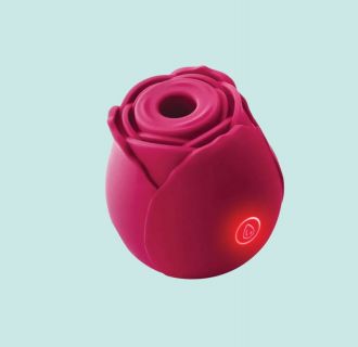 The Rose - Mini vibrateur à Suction Rouge - 10 vitesses